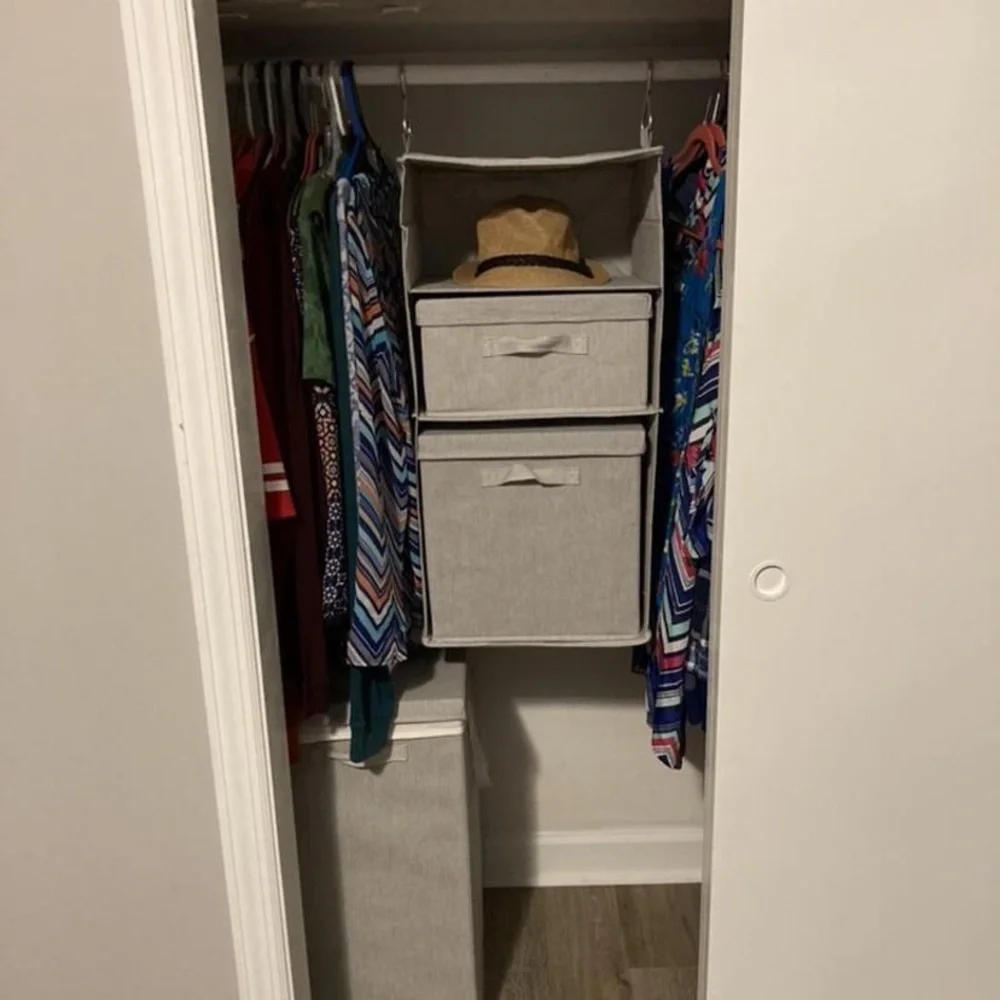 NWT Made By Design Gray Hanging Closet Organizer with Hooks
